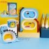 ả set ăn dặm có thiết kế nhỏ gọn bắt mắt giúp bé hứng thú hơn với bữa ăn