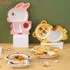 Set ăn dặm sợi tre 5 món A032 19 Trong quá trình sử dụng, set ăn dặm sợi tre hoàn toàn không sản sinh ra chất độc hại, ngay cả khi được dùng đựng thức ăn nóng