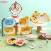 Set ăn dặm sợi tre 5 món A032 25 Khi sử dụng bát ăn dặm sợi tre, các mẹ không phải lo bát bị biến chất hay tiết ra các chất độc hại