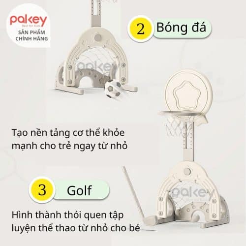 Bé cũng có thể chơi bóng đá hoặc chơi gold rèn luyện thể chất và niềm say mê với thể thao