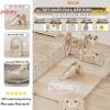 Quây cũi liên hoàn Gấu NC01 5 tiện ích 19 Quây được trang bị an toàn tuyệt đối khi các góc cạnh của quây nhựa được bo tròn tinh tế