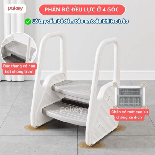 Thang kê chân cho bé có tay vịn Pakey F041 18 Thang kê chân cho bé có tay vịn Pakey F041