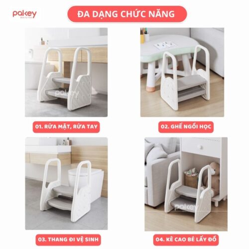 Thang kê chân cho bé có tay vịn Pakey F041 14 Thang kê chân cho bé có tay vịn Pakey F041