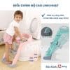 Nắp bồn cầu cho bé kèm thang Pakey 22 Bậc thang có chế độ thay đổi điều chỉnh xoay linh hoạt 90 độ