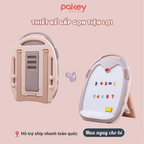 Bộ bảng vẽ cho bé kèm ghế Pakey Chim Cánh Cụt 10 Bảng có thiết kế gấp gọn tiện lợi, dễ dàng di chuyển và lưu trữ