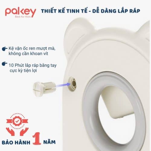 Kệ để đồ 4 tầng kèm hộc - Pakey gấu trắng 27 Sản phẩm đồ dùng cho bé luôn được khách hàng lựa chọn tin cậy bởi những tiêu chí an toàn, chất lượng