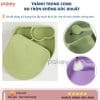 Set ăn dặm silicon 5 món cho bé 44 Đầu thìa mềm mại: bé dễ dàng uốn cong để lấy thức ăn trong khay