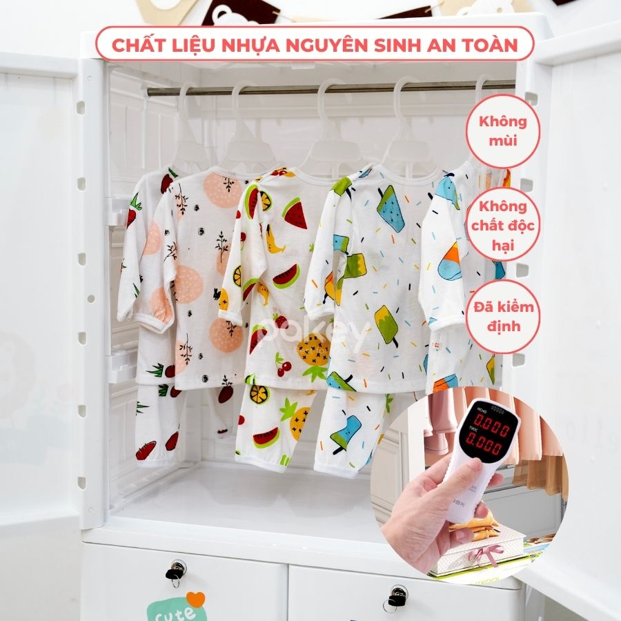 Tủ quần áo cho bé 4/5 tầng Pakey HX004