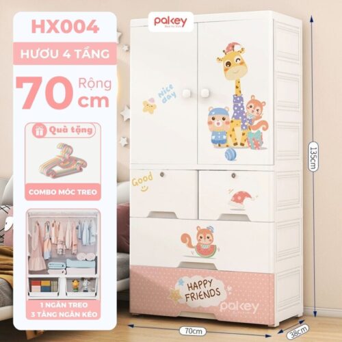Tủ quần áo cho bé 4/5 tầng Pakey HX004 18 Tủ quần áo cho bé 4/5 tầng Pakey HX004