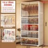 Tủ quần áo cánh trong Pakey HX006 16 Tủ nhựa HX006 5 tầng cao cấp có đặc điểm nổi bật với cánh tủ trong suốt kết hợp thao tác trượt dễ dàng