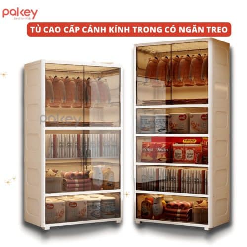 Tủ nhựa cho bé được trang bị hệ thống trượt mở linh hoạt, giúp dễ dàng mở và đóng cánh tủ chỉ bằng cách trượt
