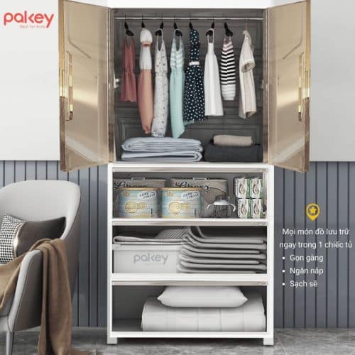 Tủ nhựa cho bé được làm từ chất liệu nhựa cao cấp, mang lại độ bền và độ hoàn thiện cao