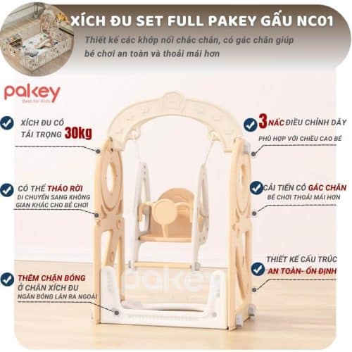 Bé còn có thể vận động nhẹ nhàng thư giãn với ngựa bập bênh hay xích đu