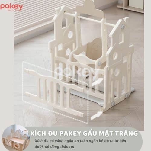 Bộ cầu trượt có thể để lắp đặt linh động ở nhiều nơi mà không làm ảnh hưởng tới cấu trúc của bộ quây
