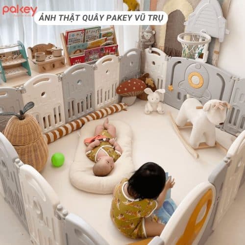 Quây cũi nhựa gấp gọn Pakey vũ trụ 20 anh that quay cui cho be vu tru 2 New sun babies