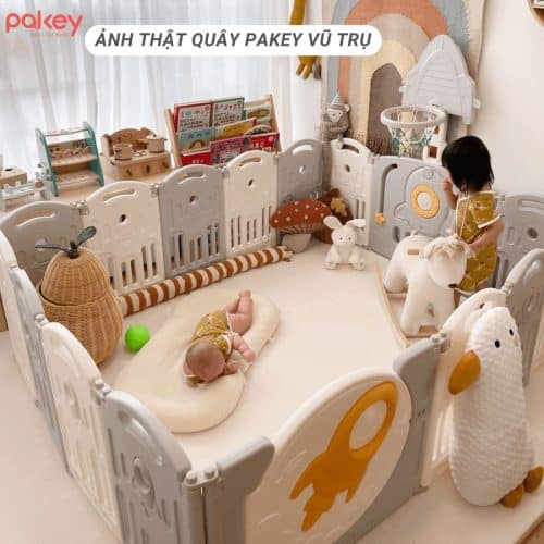 Quây cũi nhựa gấp gọn Pakey vũ trụ 18 anh that quay cui cho be vu tru 3 New sun babies