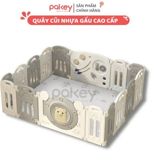 Bộ quây cũi nhựa cho bé Pakey gấu cao cấp