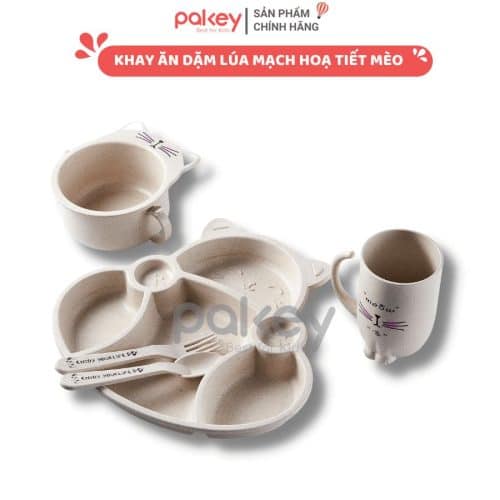 Set ăn dặm lúa mạch hình gấu
