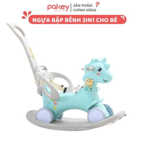 Ngựa bập bênh Pakey 3in1 cho bé hàng chính hãng nhập khẩu có kiểm định chất lượng