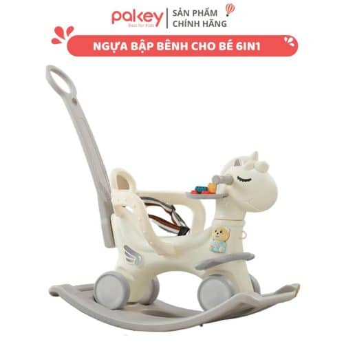 Ngựa bập bênh cho bé Pakey 6in1 - Hàng nhập khẩu chính ngạch