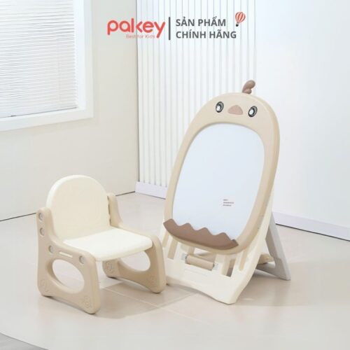 Bộ bảng vẽ cho bé kèm ghế ngồi Pakey gà nâu