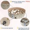 Bể bóng bể bơi cho bé Pakey 2in1 10 Các chi tiết đều được chau chuốt tỉ mỉ, thiết kế tinh tế