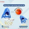 Bộ đồ chơi bóng rổ treo tường hình tên lửa Pakey màu xanh dương