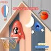 Bộ đồ chơi bóng rổ hình tên lửa Pakey 4 chi tiết cho các bé