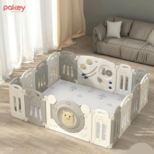 Quây cũi gấp gọn Pakey gấu cao cấp 7 bo quay cui cho be gau cao cap 14 2 New sun babies