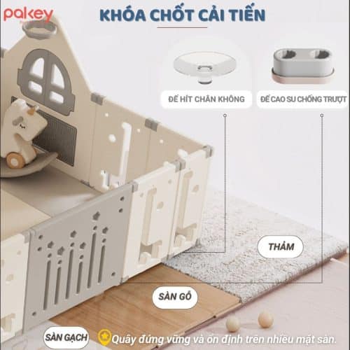 Thiết kế cải tiến với đế hút chân không và đế cao su chống trượt