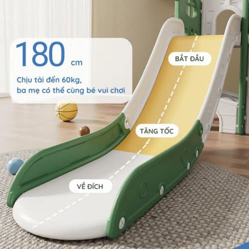 Máng trượt có thiết kế khoa học đảm bảo 3 giai đoạn: tăng tốc - giảm tốc - giữ tốc