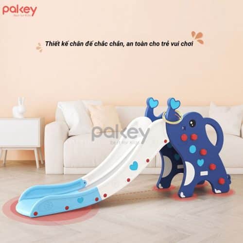 Phần đế có thiết kế chống trượt giúp cầu trượt bám chắc mặt sàn và không rung lắc, trơn trượt khi sử dụng