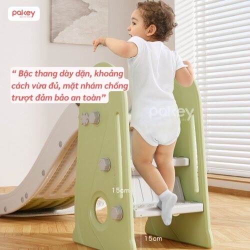 Cầu trượt đơn Pakey chim cánh cụt B051 35 Cầu trượt Pakey chim cánh cụt