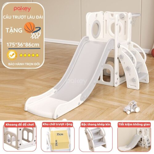 cầu trượt cho bé Pakey lâu đài