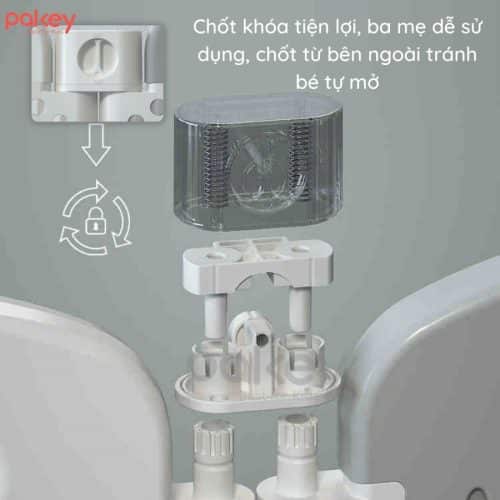 Quây cũi gấp gọn Pakey gấu cao cấp 14 Bộ chốt khóa cửa quây cũi Pakey gấu cao cấp