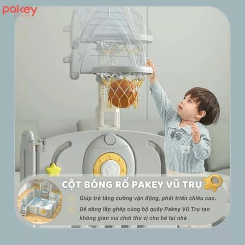 Quây cũi nhựa gấp gọn Pakey vũ trụ 13 cot bong ro quay cui cho be vu tru New sun babies