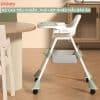 Ghế ăn dặm Pakey HA-08 cho bé 27 Chiều cao của ghế phù hợp với nhiều loại bàn ăn hiện nay