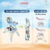 Ghế ăn dặm Pakey HA-038 15 2 nấc điều chỉnh độ cao và có thể gấp gọn chỉ với 1 động tác nhanh chóng
