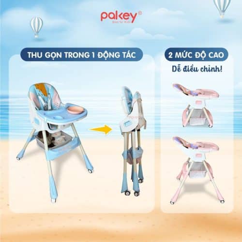 2 nấc điều chỉnh độ cao và có thể gấp gọn chỉ với 1 động tác nhanh chóng