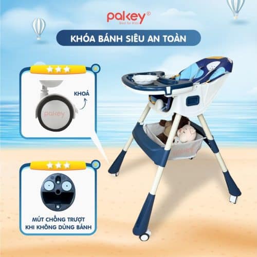 Bánh xe có khóa chống trượt an toàn