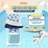 Ghế ăn dặm cao cấp Pakey HA-013 17 Mặt bàn được thiết kế 2 lớp phục vụ cho việc ăn và chơi của bé, đồng thời có nấc điều chỉnh vị trí
