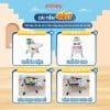 Ghế ăn dặm cho bé Pakey HA-037 15 Ghế ăn dặm 4 trong 1 với 4 công năng trong cùng 1 sản phẩm