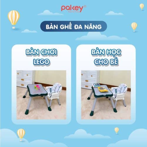 Bàn và ghế có thể tách rời để sử dụng nhiều kiểu khác nhau