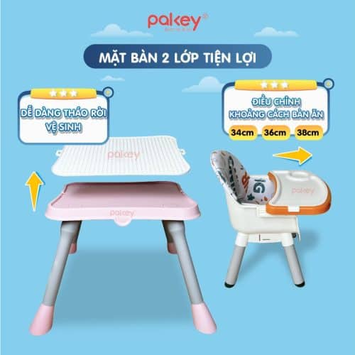Mặt bàn được cấu tạo từ 2 lớp chắc chắn với 3 nấc điều chỉnh