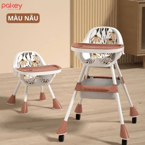 Ghế ăn dặm Pakey HA-08 màu nâu