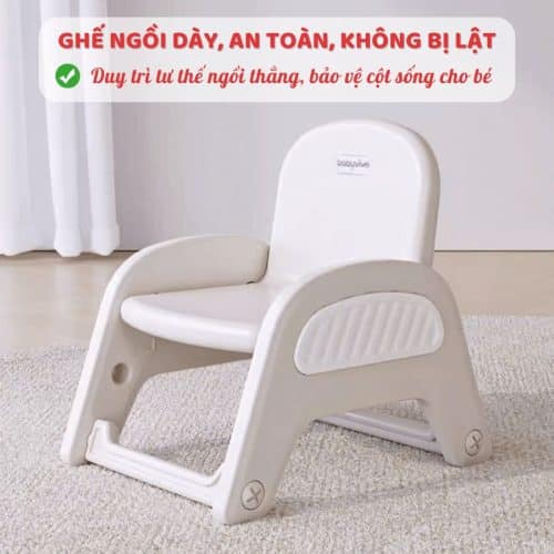 Ghế ngồi được thiết kế cân đối, an toàn đảm bảo tư thế ngồi khoa học và không bị lật