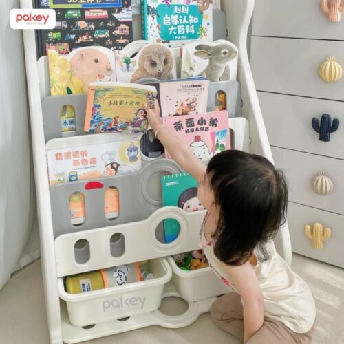 Kệ sách cho bé 5 tầng hình gấu Pakey E096 23 Kệ sách cho bé 5 tầng hình gấu Pakey E096