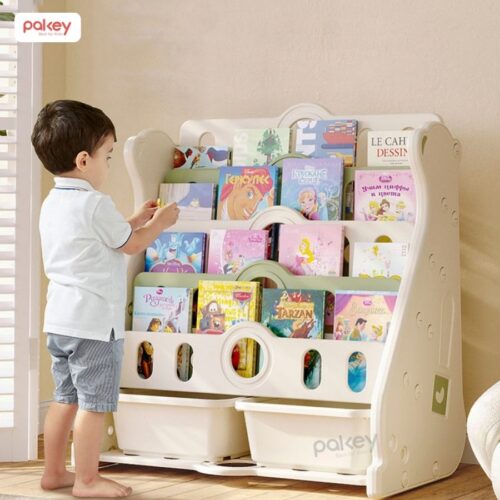Kệ sách cho bé 5 tầng hình gấu Pakey E096 21 Kệ sách cho bé 5 tầng hình gấu Pakey E096