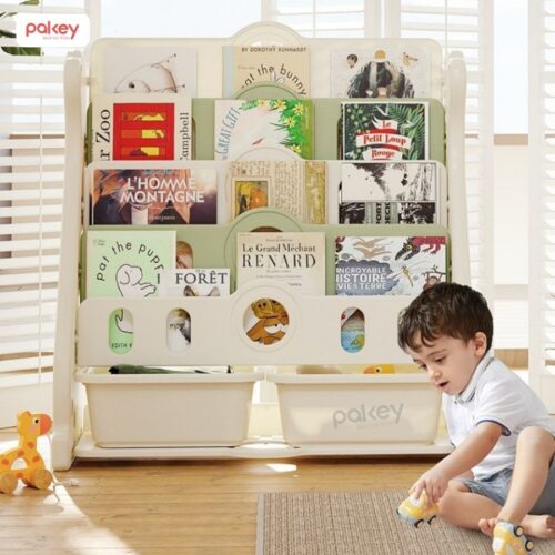 Kệ sách cho bé 5 tầng hình gấu Pakey E096 22 Kệ sách cho bé 5 tầng hình gấu Pakey E096
