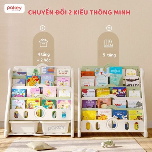 Kệ sách cho bé 5 tầng hình gấu Pakey E096 13 Kệ sách cho bé 5 tầng hình gấu Pakey E096